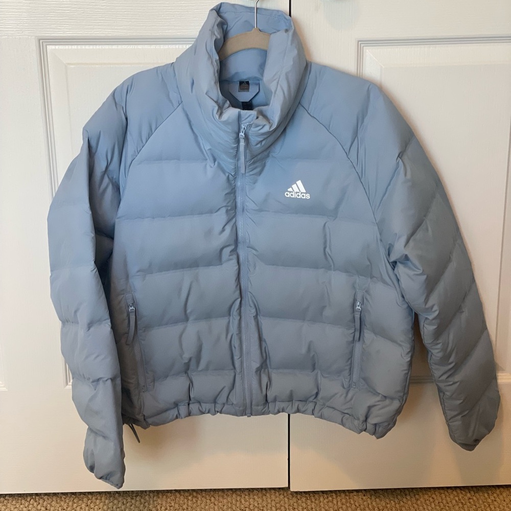 Adidas Sky Blue Quilted Jacket